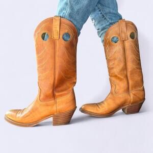 Leather cowboy boots vintage